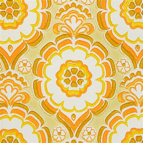 Vintage Wallpapers Online Shop Retro Geometric Wallpaper Orange