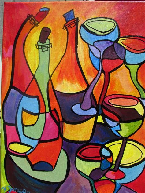 Abstract Wine Artist Virginia Faraco Arte Abstracto Colorido Arte Abstracto Geometrico