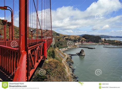 Golden gate bridge side view. Side View Of The Golden Gate Bridge In San Francisco, USA ...