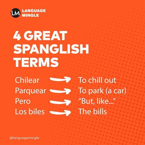 Spanglish Is A Mix Of Spanish And English Youll Hear It Among Spanish