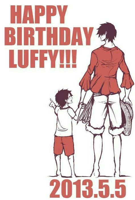Happy Birthday Luffy Text Monkey D Luffy Young Childhood