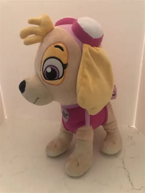 Paw Patrol Skye Plush 14 Large Stuffed Animal Nickelodeon Pink Dog