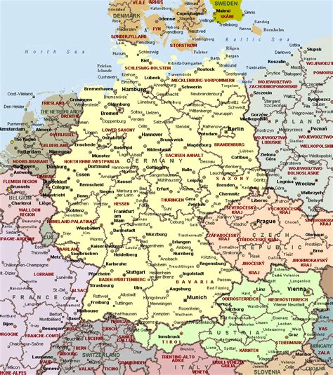 Germany Printable Map Web Free Printables Labeled Also Blank Map Of