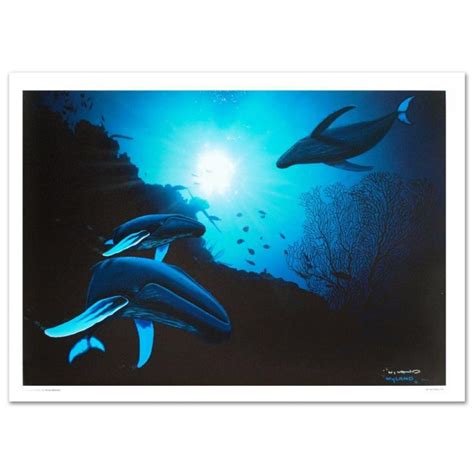 Wyland Signed Whale Vision Limited Edition 42x30 Giclee On Canvas