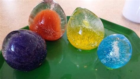 Frozen Marbles Made With Balloons Gel Food Coloring And