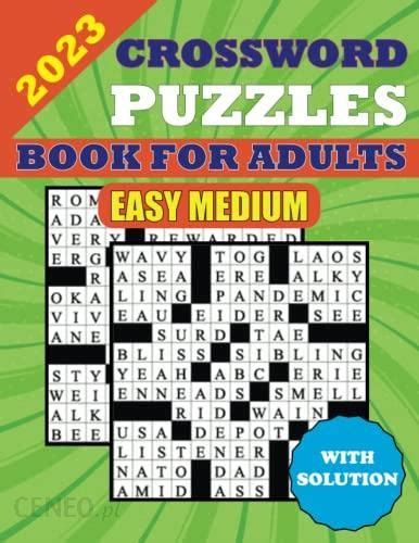 2023 Easy Medium Crossword Puzzles Book For Adults Literatura