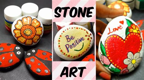 Easy Stone Art Painting Ideas Stone Painting My Paintings 02 Youtube