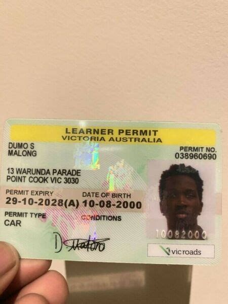 Learner Permit Victoria Australia Birth Certificate Online