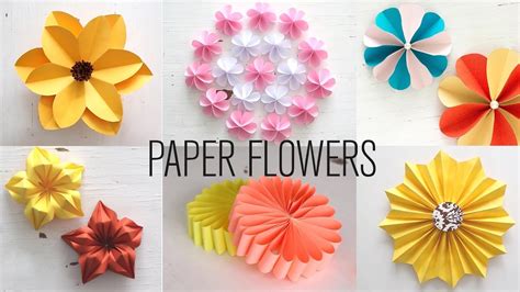 Easy Flower Design On Paper Paperflowers Papercraft Flowermaking