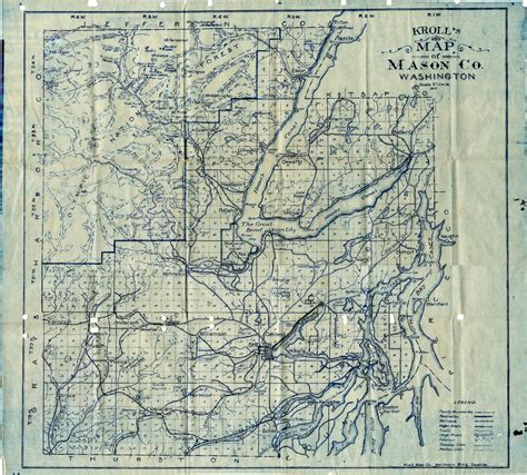 Krolls Map Of Mason Co Washington 1917 Clark County Bremerton