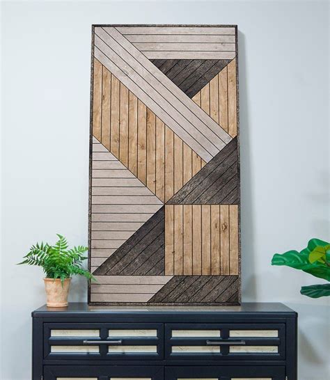 Artwork such as industrial wall art on minimal home, has several advantages equally in terms of our health, reflection, and spiritual. Modern- Geometric Wood Wall Art- Vertical Wood Wall Art ...