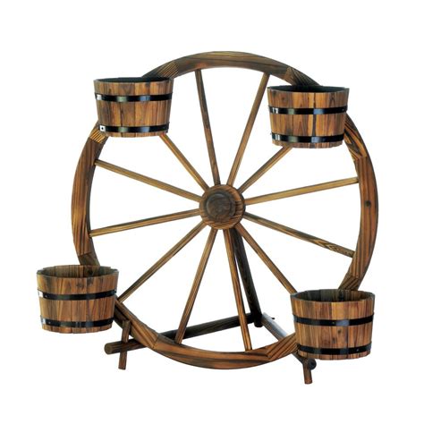 16 inch hula hoop (or any size you can find) 32 inch skewer sticks nutmeg acrlyic paint (can find at walmart) hot glue foam board or cardboard wire cutters or scissors home chef click here to get $20 off your first four boxes. Wagon Wheel Barrel Planter Display Wholesale at Koehler ...