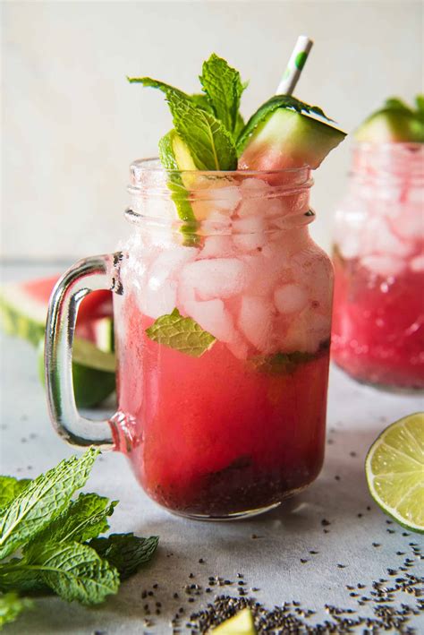 Fresh Summer Watermelon Mojito With Chia The Crumby Kitchen