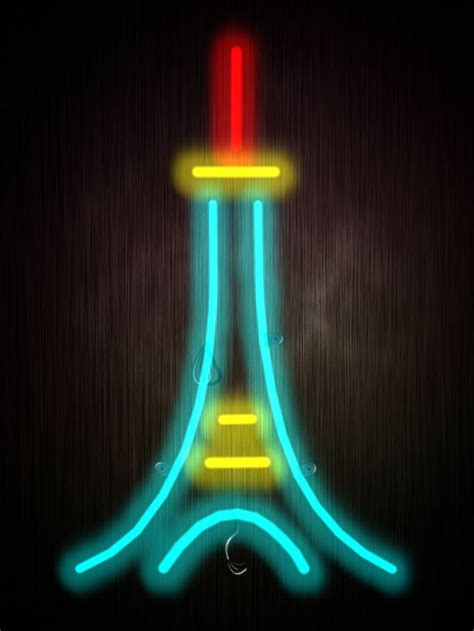 Eiffel Tower Neon Signs Neon Neon Lighting