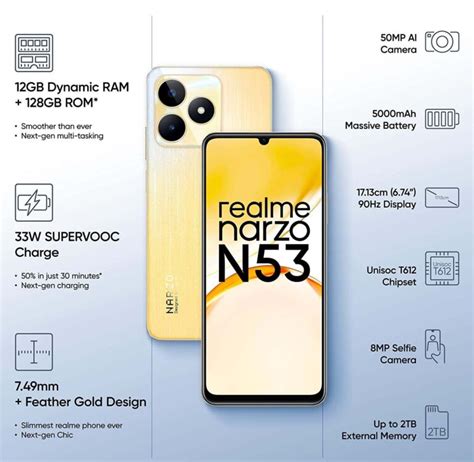 Realme Narzo N53 Launched In India A Budget Smartphone With Impressive