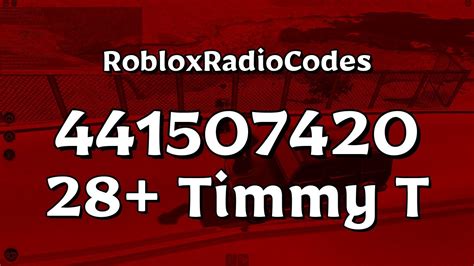 Timmy T Roblox Radio Codesids Youtube