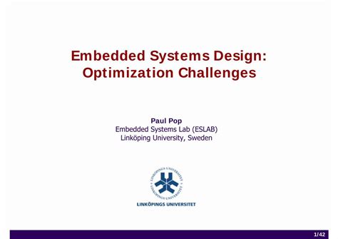 Pdf Embedded Systems Design Optimization Challenges€¦ · Embedded