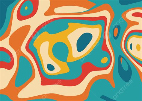 Psychedelic Art Retro Colorful Fantasy Abstract Background Psychedelic