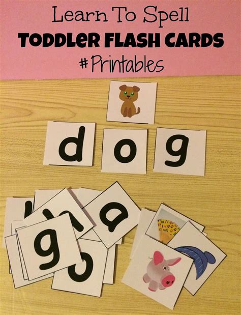 Learn To Spell Toddler Flash Cards Printable First Time Mom And