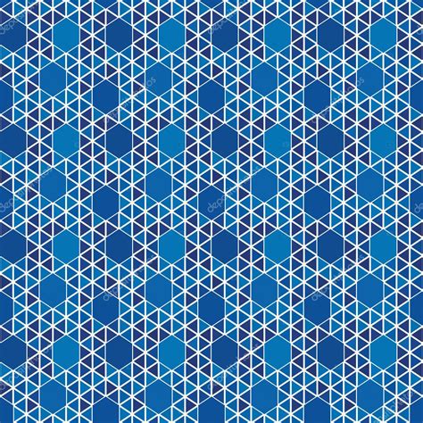 Fondo Abstracto De Los Triángulos Azules Hexágonos Textura Sin Costura