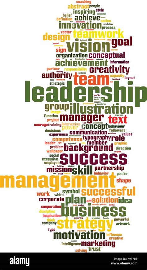 Leadership Word Cloud Vertical Concept Vector Illustration Stock Vector Image And Art Alamy