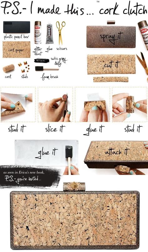 In this video you will see my latest cork handle i have made for a. DIY Cork Clutch | Cork clutch, Diy clutch, Diy purse