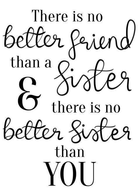 No Better Sister Than You Wall Print Sister Printable T Etsy Uk