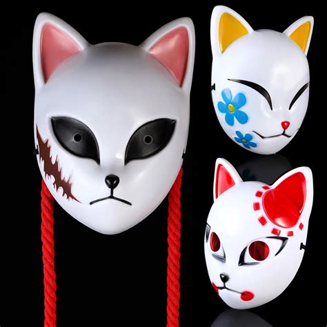 Japanese Anime Demon Slayer Mask Cosplay Sabito Makomo Abs Masks