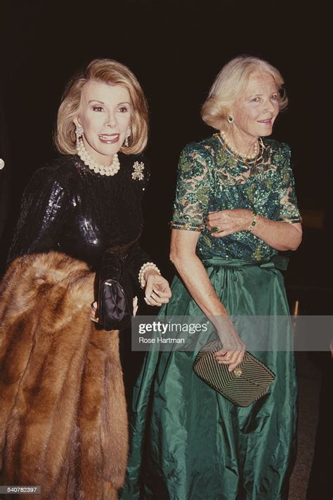 American Actress And Comedian Joan Rivers With Socialite C Z Guest