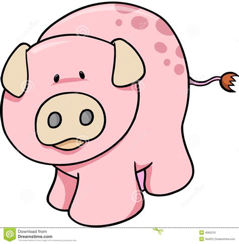 Cute Pig Illustration Stock Vector Illustration Of Pink