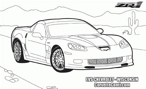 free printable corvette coloring pages