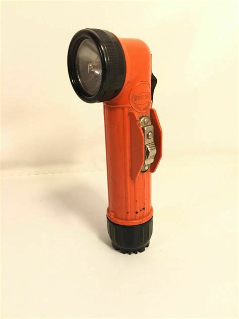 Bright Star Vintage Orange Flashlight Model 2220 Made In Usa Flashlights
