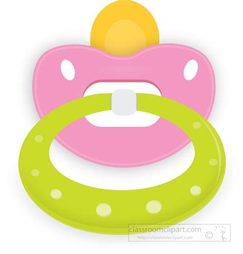 Baby Clipart Pink Green Baby Pacifier Clipart 715ga