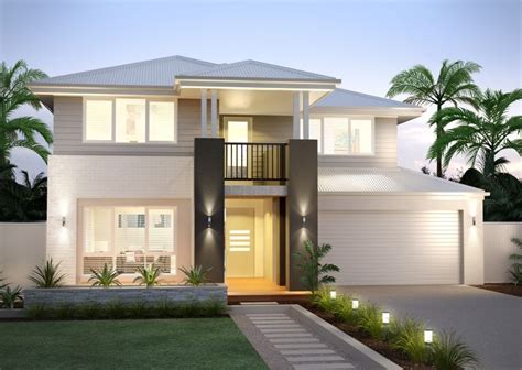 Includes single storey facade and double storey facade, prestige acreage, duplex, town house, our home and land packages. Facade house, Modern house exterior, Double storey house