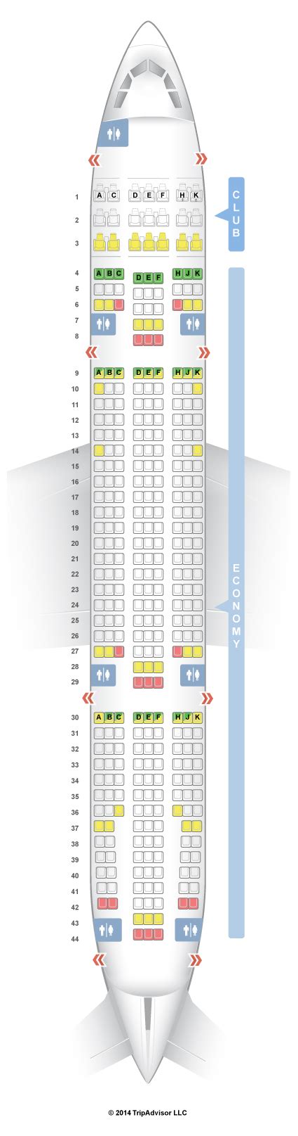 Seatguru Seat Map Air Transat Airbus A330 200 332