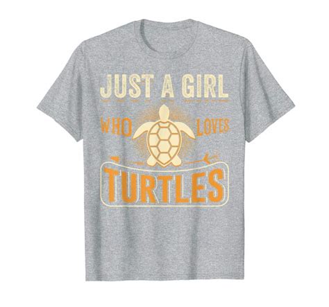 Trends Just A Girl Who Loves Turtles T Shirt Funny Turtle Ts Tees Design