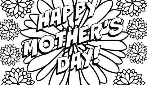 Aside from making your kid happy, you also earned their affection. Happy Mother's Day Flowers Coloring Page - Free Printable | No, YOU Need To Calm Down! in 2020 ...