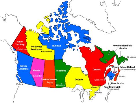 Canadainfo Geography And Maps Maps Political