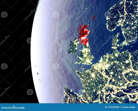 Scotland On Globe From Space Stock Illustration Illustration Of