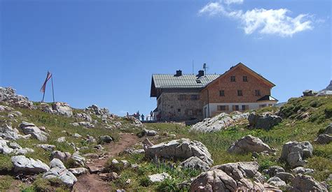 Die zustiege und die umliegenden routen sind eher für geübte wanderer geeignet. Ingolstädter Haus (2119 m) - DAV-Hütte im Steinernen Meer