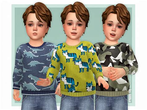 The Sims Resource Cozy Sweater For Toddler 03 Needs Cats And Dogs
