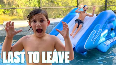 Last To Leave The Pool Slide Youtube