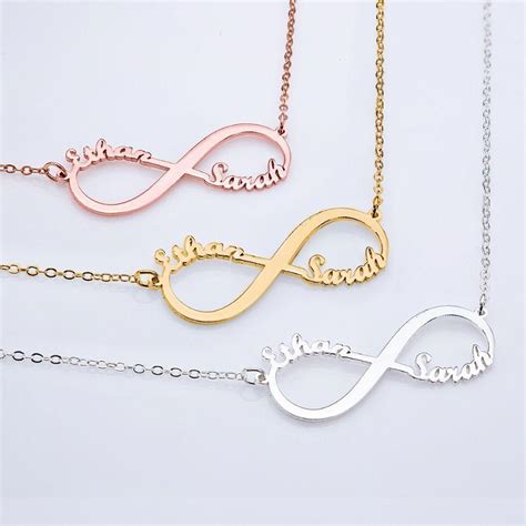 Infinity Name Necklace Tres Colori Jewelry