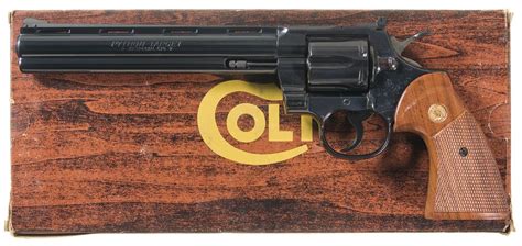 Scarce Colt Python Target Model 38 Special Double Action Revolver With Box