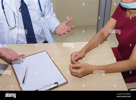 Female Patient Is Seeing Doctor Stock Photo Alamy