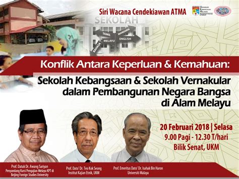 Sehubungan itu, pembelajaran bahasa melayu bagi kaum dan etnik yang berbeza akan melahirkan perasaan. Siri Wacana Cendekiawan ATMA: Konflik Antara Keperluan ...