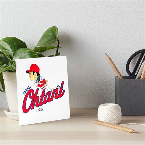 Shohei Ohtani Caricature Art Board Print For Sale By Cody Art