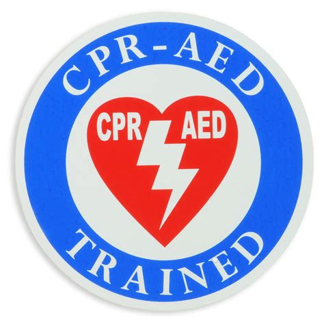 Cpr Aed Trained Decal By Defibtech Aed Superstore Dac 805