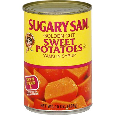 Trappeys Sugary Sam Golden Cut Yams In Syrup Sweet Potatoes 15 Oz Can