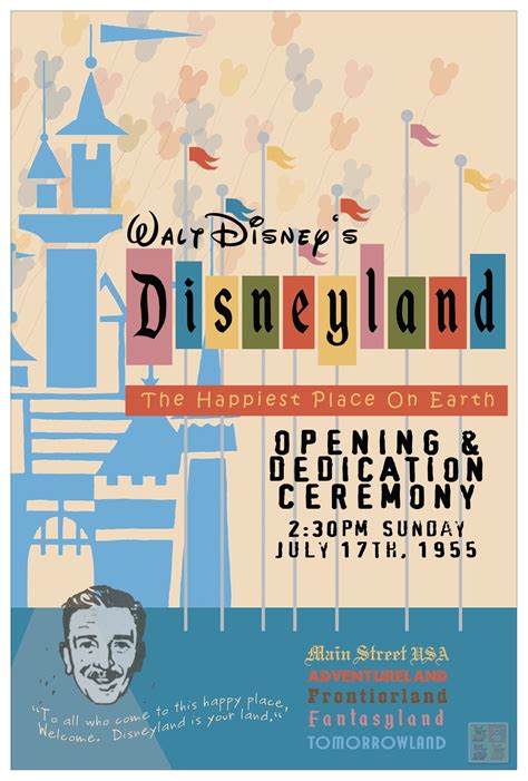 Disneyland California Report Disneyland Poster July 17 1955